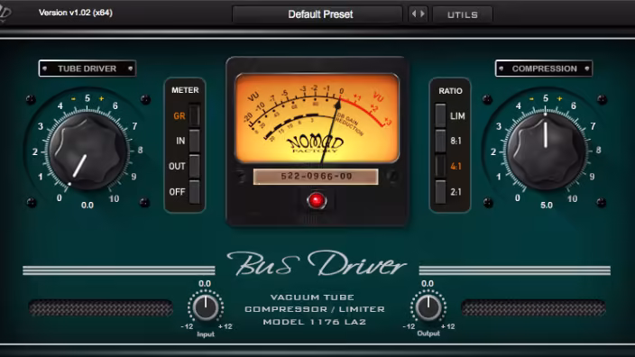Le plugin de compression et saturation à lampes Bus Driver gratuit pendant une période limitée
